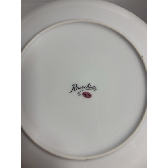 Vintage Rosechintz By Meito Japan 7.5/8 X 7.5/8 Salad Plates Fine China Set of 8 - Picture 7 of 9